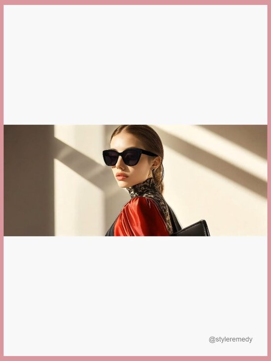 Polarized Cat Eye Sunglasses UV400 Protection Oversized Square main image 6